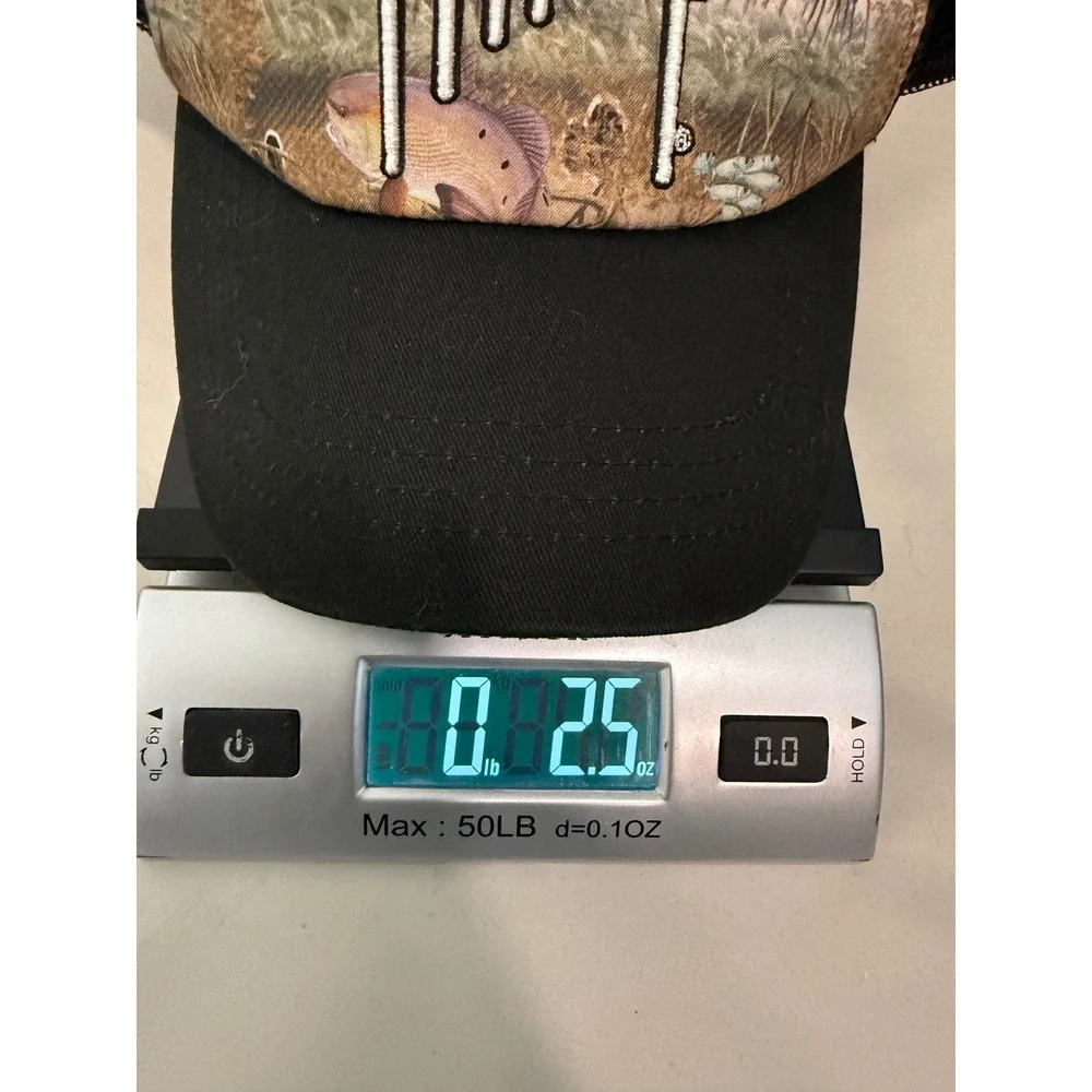 Guy Harvey Mesh Trucker Hat Mens OSFM Black Fishing Sublimated Snapback Mesh Cap